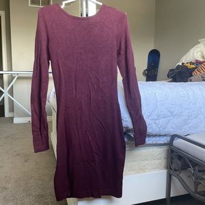 DYNAMITE red wine fitted dress